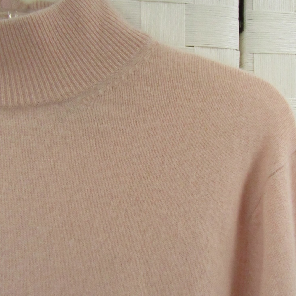 Appleseed's Light Pink Cashmere Turtleneck Sweater S